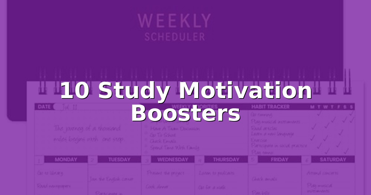 Booster Course Study 10 Study Motivation Boosters