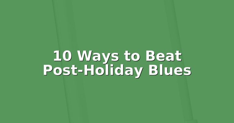 Feeling down after holidays?