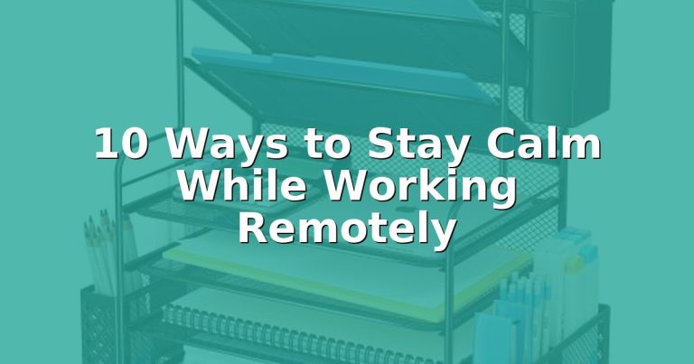 Working from home stressing you out?